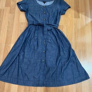 Denim Blue Button-Down Dress